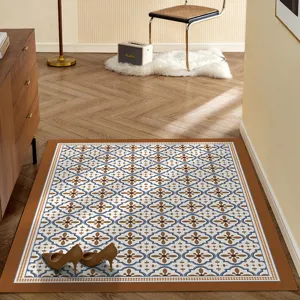 Modern minimalist household entrance floor mat waterproof non-slip leather door mat hallway