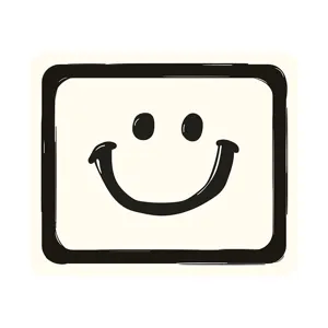 Minimalist kitchen absorbent mat with cute smiley face doodle design, non-slip diatomaceous pad.