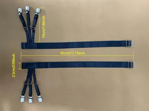 Tirantes elásticos ajustables para camisa con pinzas de metal, ligas antideslizantes.