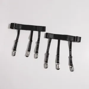 Sujeta Camisas Elásticos Ajustables para Hombres Mujeres Unisex Ligas de Camisa con Clips de Metal Soportes de Camisa Antideslizantes para Traje de Negocios Oficina Accesorios de Camisa Negra