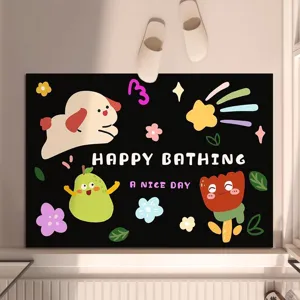 Cartoon Animal Diatomaceous Earth Floor Mat Absorbent Non Slip Bathroom Mat Cute Cat Dog Giraffe Home Carpet Rug