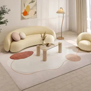 Scandinavian abstract living room carpet plush bedroom bedside anti-slip faux cashmere rug