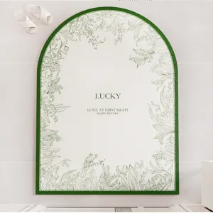 Arch botanical doormat non-slip entrance rug durable aesthetic floor mat for home hallway