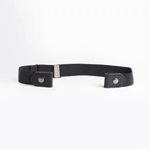 Cinturón elástico sin hebilla para pantalones, correa de cintura invisible ajustable fácil