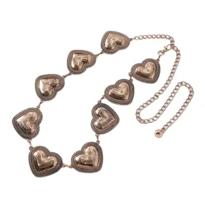 Catena da vita vintage in metallo a cuore per donna gioiello da corpo chic accessorio top