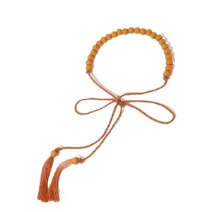 Bohemian tassel waist belt ethnic style beaded long waist rope for women main display view