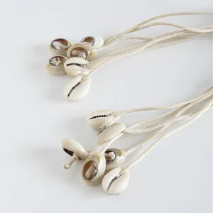Summer bohemian women's natural cowrie shell woven waist chain fashion beach belt accessory