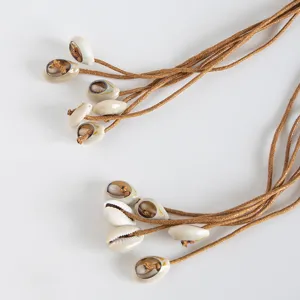 Summer women natural shell woven boho waist rope handmade beach belt fashion holiday accessory