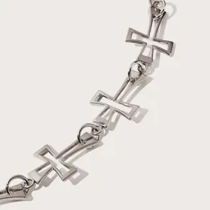 Women metal cross pants chain gothic punk hip hop waist chain street style jewelry accessory