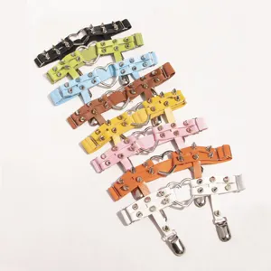 Punk Heart Rivet Spike Garter Belt Alloy Polyester Sexy Thigh Ring Accessory Japanese Style Leg Garter For Women Party Jewelry