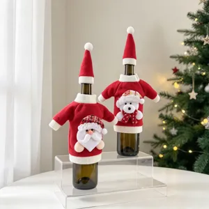 Copertura per bottiglia di vino di Natale maglione orso babbo natale per decorazione