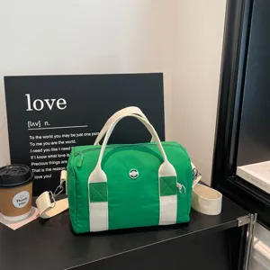 Borsa a Tracolla in Tessuto Stile Coreano Alla Moda per Donna Borsa a Mano in Tinta Unita Casual Leggera Messenger Giornaliera Con Cerniera