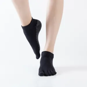 Calzini da Yoga Antiscivolo da Donna Cotone Dita Separate Cinque Dita Atletico Sport Fitness Pilates Corsa