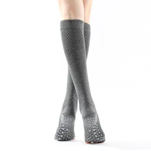 Women's Over Knee Long Yoga Socks Five Toe Non Slip Thicken Warm Cotton Athletic Sports Socks