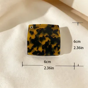Vintage square acetate makeup mirror portable folding compact mirror for travel daily use.