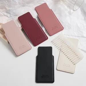 Etui de peigne en cuir PU housse de protection de rangement de maquillage détail pour