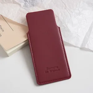 Étui de protection pour peigne en cuir PU portable, pochette de rangement anti-rayures pour coiff.