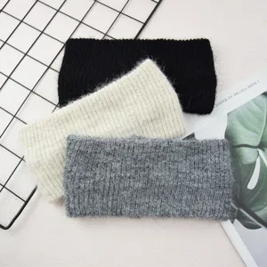 Lot de bandearus larges tricotés de couleur unie, accessoires de cheveux chauds pour femmes.