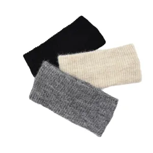 Bandeau tricoté de couleur unie hiver chaud large bandeau yoga accessoires de cheveux