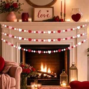 Valentine heart garland decoration string for wedding engagement party holiday indoor decor.
