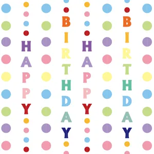 Colorful Happy Birthday banner backdrop for kids birthday party decoration supplies.