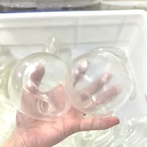 Piel vacía de bola antiestrés TPR transparente DIY para hacer juguetes artesanales.