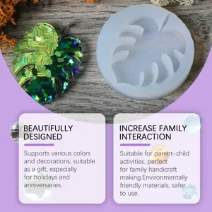 DIY Monstera Leaf Silicone Mold Resin Craft Kit for Handmade Epoxy Art Projects
