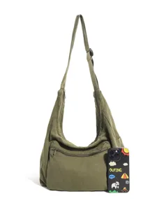 Μεγάλη γυναικεία τσάντα ώμου από καμβά vintage, casual hobo χιαστί τσάντα.