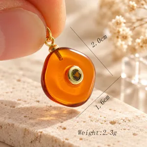 Amber stijl snoep kleur hanger DIY ketting mode sieraden met sprankelende groene steen