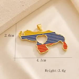 Magnifique pendentif de carte en émail plaqué or en cuivre accessoire de bijoux mode