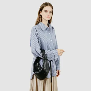 Bolso croissant mini de piel de cordero hobo bolso de mano elegante estilo chic diario.