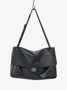 Sac Bandoulière Matelassé en Cuir Véritable Grande Capacité Souple Cabas de Trajet Rétro Élégant Sac à Main Pour Femmes