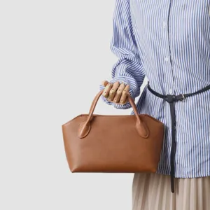 Sac a main marron en cuir retro cabas de commuteuse haut de gamme en veritable cuir