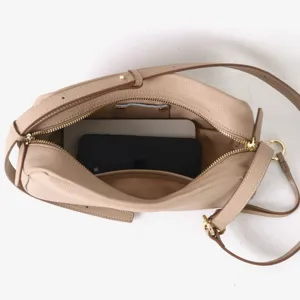 Sac toast en cuir véritable vachette style vieil argent sac bandoulière boston détail