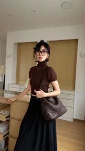 Sac bandoulière en cuir tressé marron design élégant pour femme usage quotidien.