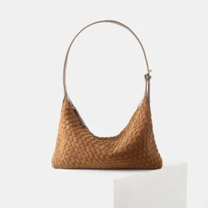 Sac porté épaule hobo en cuir tissé à la main sac sous les bras élégant pour femme