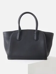 Sac Cabas Minimaliste en Cuir Véritable pour Femmes Grande Capacité Sac Bandoulière Décontracté Sac à Main Couleur Unie Mode Sac de Navette