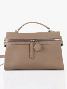 Sac Bandoulière pour Femmes en Cuir Véritable Sac à Main Rétro Commuter Cuir de Vachette Sac à Épaule pour Dames Boîte à Repas