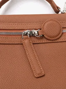 Sac a main en cuir veritable Togo pour femme sac bandouliere fourre-tout classique sac boite a dejeuner