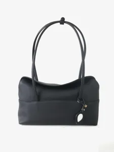 Sac à main bandoulière en cuir souple noir élégant sac oreiller pour femme bureau