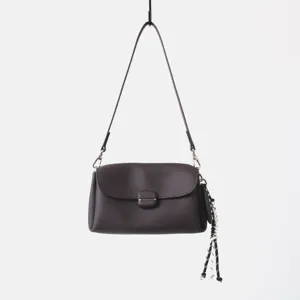 Elegante bolso de hombro de cuero genuino para mujer, bolso de mano de moda para uso diario.