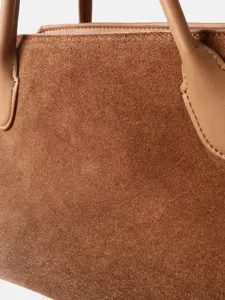Sac à main en daim marron cabas fourre-tout minimaliste poignée supérieure sac quotidien