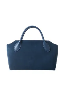 Sac à main en daim bleu sac cabas minimaliste élégant sac porté main pour femme moderne