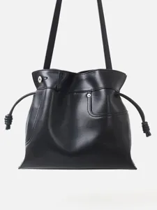 Sac Seau en Cuir Souple pour Femmes Vintage Hobo Sac Bandoulière Cordon Casual Quotidien Grand Sac à Main
