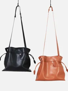Femme cuir souple hobo seau sac à bandoulière décontracté cordon bourse tendance mode