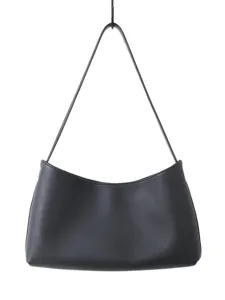 Sac bandoulière hobo noir minimaliste pour femme, élégant sac porté épaule en cuir