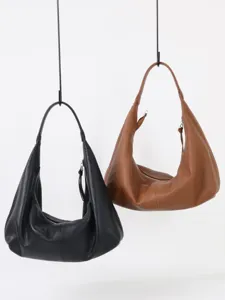 Sac epaule souple en cuir de vachette grand sac hobo tendance pour femme usage quotidien