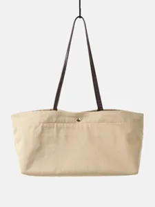 Bolso Tote de Gran Capacidad para Mujer en Lona Con Cuero de Vaca de Primera Capa Bolso Hobo de Lujo para Viaje al Hombro