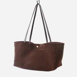 Bolso tote de ante marron para mujer gran capacidad bolso de hombro casual chic