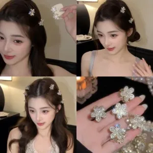 Anello Aperto a Forma di Margherita Dolce con Strass per Donna in Lega di Zinco Fiore Regolabile Anello da Dito Gioielli Stile Coreano Regalo